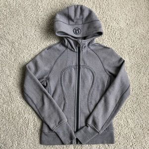 Lululemon Scuba Hoodie Microstripe Gray